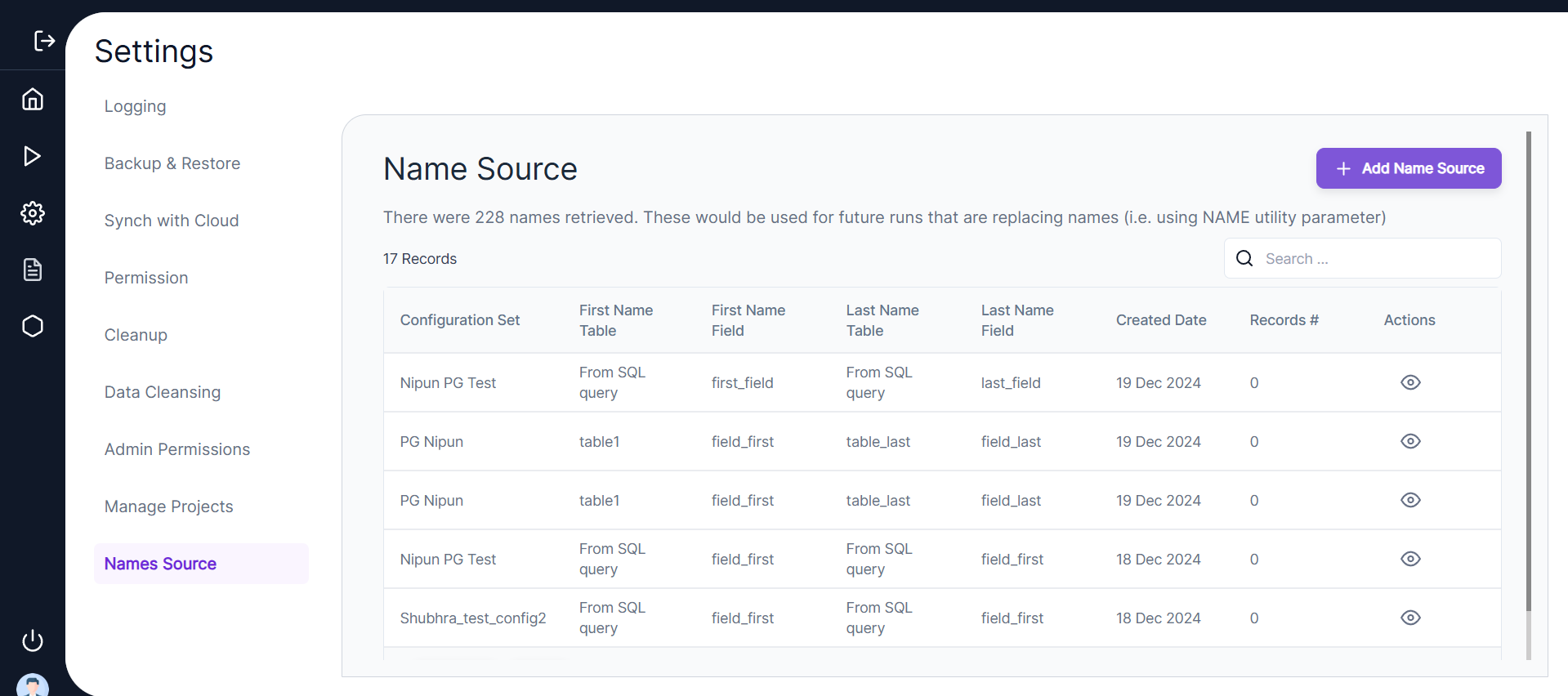 Name Source History